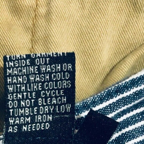 Sandro Sportswear Womens Size 10 Blue Striped Crop Cuffed Pants - Picture 5 of 5